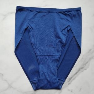 NWT SOMA VANISHING EDGE MICROFIBER HIGH LEG PANTY IN MAJESTY BLUE SIZE SMALL